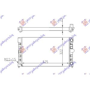 HLADNJAK MOTORA 1.6 - 1.8 - A/C (52x32) VW PASSAT (1989-1993) (OEM: 353121253AC)