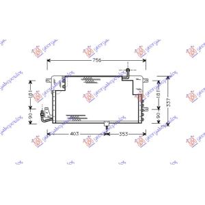 HLADNJAK KLIME (71x33) VW PASSAT (1989-1993) (OEM: 357820413)