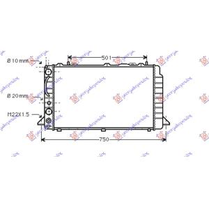 HLADNJAK MOTORA 1.6 - 2.0BENZIN - 1.9TDi (59.6x35.8x44 AUDI 80 (1991-1994) (OEM: 8A0121251)