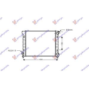 HLADNJAK MOTORA 1.6 (43x32) VW GOLF II MANHATAN (1988-1991) (OEM: 191121253C, 191121253D, 191121253L)