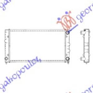 HLADNJAK MOTORA BENZIN - DIZEL +A/C (52.5x32x3.4 VW GOLF I (1977-1983) (OEM: 1L0121253B, 1L0121253L)