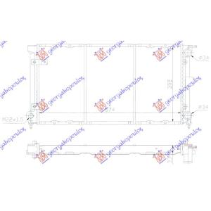 HLADNJAK MOTORA 1.5 - 1.6 - 1.8 BENZIN/1.6DIZEL (57x32x34 VW GOLF I (1977-1983) (OEM: 171121253BH, 171121253CK, 171121253CL)