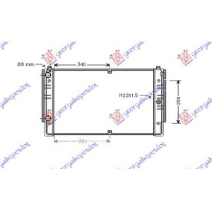 HLADNJAK MOTORA 1.9TD - 2.0 - 2.4D+/ - AC M/A (72x41.5 VW CARAVELLE (1997-2003) (OEM: 701121253, 7D0121253)