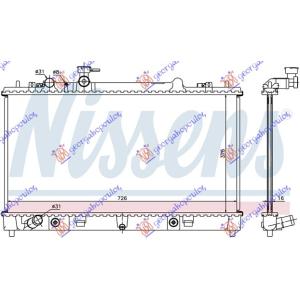 HLADNJAK MOTORA 1.8 - 2.0 BENZIN AUTO 375x740x16 MAZDA 6 (2008-2013) (OEM: LF4K15200B, LF4K15200C, LFCV15200)