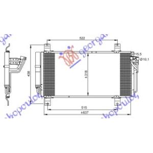 HLADNJAK KLIME BENZIN - DIZEL (640x320x16) MAZDA 6 (2008-2013) (OEM: GS1D61480C, GS1D61480D, GSYD-61-48ZA)