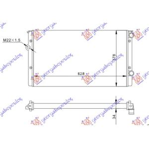 HLADNJAK MOTORA 1.9 TD (63x38) VW GOLF III (1992-1998) (OEM: 1H0121253BC, 1H0121253BL)