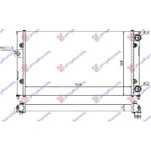 HLADNJAK MOTORA 1.8i8V (52.5x32) VW GOLF III (1992-1998) (OEM: 1H0121253R, 1H0121253S)