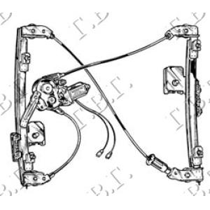 PODIZAC PREDNJEG PROZORA ELEKTRICNI SA MOTOROM 3/5 VRATA A KVAL. Desna str. VW VENTO (1992-1998)