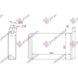 GREJAC KABINE (M)+/ - AC (235x157) VW CADDY (1979-1995) (OEM: 171819121)