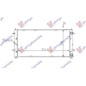 HLADNJAK MOTORA (720x360x32) (LEMLJEN) VW TRANSPORTER (T4) (1991-1996) (OEM: 701121253D, 701121253F, 701121253K)