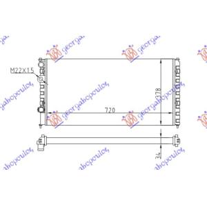 HLADNJAK 1.6 - 1.8 - 2.0 - 2.8 - 2.9IVR6cc A/C (72x37 VW PASSAT (1993-1996) (OEM: 3A0121253C, 3A0121253T)