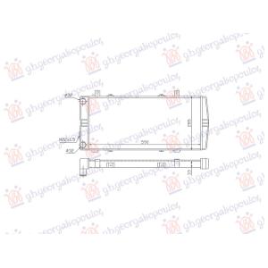 HLADNJAK MOTORA 1.6 BENZIN (590x280) (NRF) VW CADDY PICK-UP 1996-2004 (9UF) (OEM: 6U0121253)