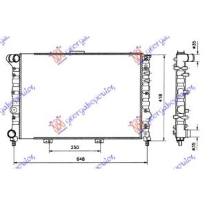 HLADNJAK MOTORA 1.6 +A/C (58x42) ALFA ROMEO 156 (1997-2003) (OEM: 60651920)