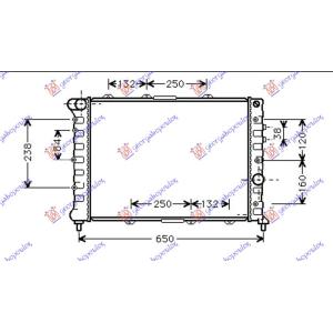 HLADNJAK MOTORA 1.9JTD - 2.4JTD (58x39.5x24 ALFA ROMEO 156 (1997-2003) (OEM: 60624581)