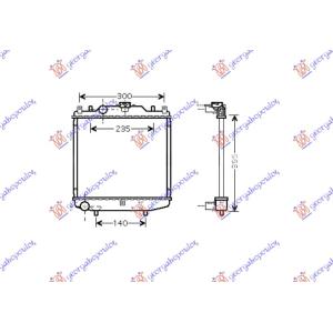 HLADNJAK MOTORA (32.5x34.8) SUZUKI ALTO (1995-2003) (OEM: 1770060D40)