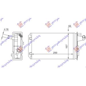 GREJAC KABINE (M) +/ - AC (246x157) ALFA ROMEO 155 (1992-1997) (OEM: 7754068)