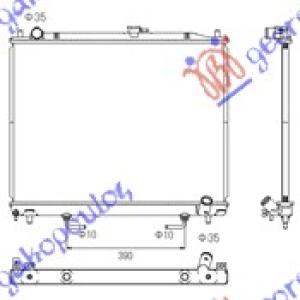 HLADNJAK 3.2 TD+/ - A/C (52.5x70.5x24)MAN/AUTO MITSUBISHI PAJERO (2001-2007) (OEM: MR968059)