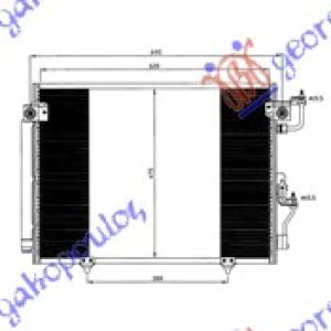 HLADNJAK KLIME 2.5td/3.2DID (63.4x47.8x1.6) MITSUBISHI PAJERO (2001-2007) (OEM: MR513110)