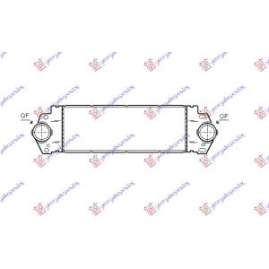 HLADNJAK INTERKULERA 1.9 - 2.0 - 2.5 TDi (720x195x3 VW TRANSPORTER (T5) (2003-2010) (OEM: 7E0145804B, 7H0145804A, 7H0145804B)