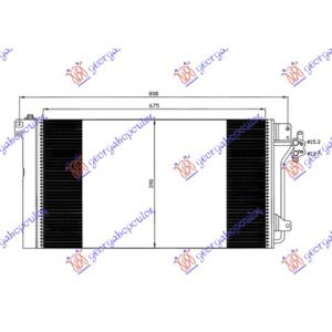 HLADNJAK KLIME BENZIN - DIZEL (68x39x1.6) VW TRANSPORTER (T5) (2003-2010) (OEM: 7H0.820411B, 7H0820411B, 7H0820411C)