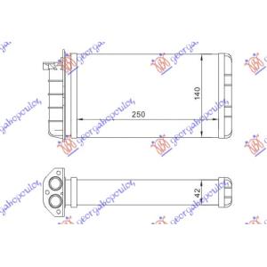 GREJAC KABINE (M) +/ - AC (250 x140) ALFA ROMEO 145 (1994-1999) (OEM: 46722359, 46722546)