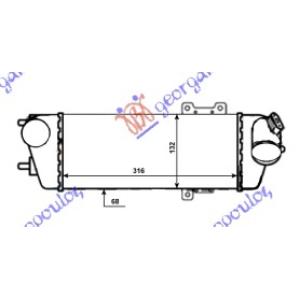 HLADNJAK INTERKULERA 1.6 - 2.0 CRDi DIZEL KIA CEED 5D (2007-2010) (OEM: 28270-2A611, 282702A611, 28271-2A600)