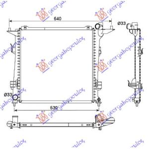 HLADNJAK MOTORA 2.0CRDi DIZEL (450x440x16) KIA CEED 5D (2007-2010) (OEM: 25310-1H800, 253101H800, 253102L800)