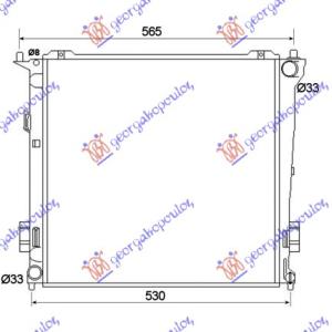 HLADNJAK MOTORA 1.6 DIZEL MANUALNI (570x390x16) KIA CEED 5D (2007-2010) (OEM: 25310-2H600, 25310-2H660, 253102H600)