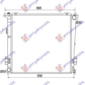 HLADNJAK MOTORA 1.6 CRDi DIZEL (MAN) (450x440x16) (NRF) KIA CEED 5D 2007-2010 (ED) (OEM: 25310-2H600, 253102H600)