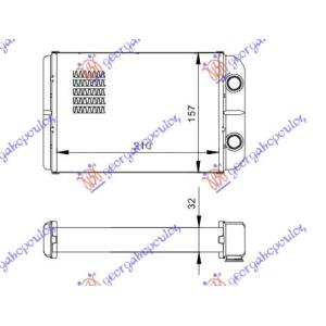 GREJAC KABINE (B) +/ - AC (220x156) DENSO FIAT BRAVO (2007-2014) (OEM: 46723450)