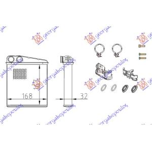 GREJAC KABINE (B) +/ - AC (167x168) RENAULT MODUS (2008-2013) (OEM: 27140-AX700, 27140AX700)