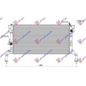 HLAD. MOTORA 1.5-2.0 DIZ MAN (689x329) RENAULT LAGUNA (2007-2015) (OEM: 214100004R)