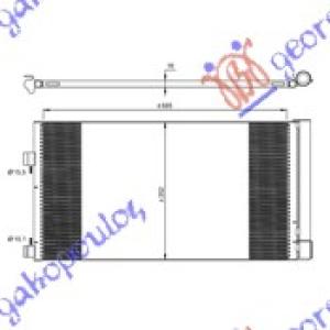 HLADNJAK KLIME BENZIN - DIZEL (69x35.5x16) RENAULT LAGUNA (2007-2015) (OEM: 92110-0002R, 921100002R)