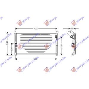 HLADNJAK KLIME 2.0i 16V (79x31) TOYOTA RAV 4 (XA10) (1995-1998) (OEM: 8846042010, 8846042011, 8846042020)