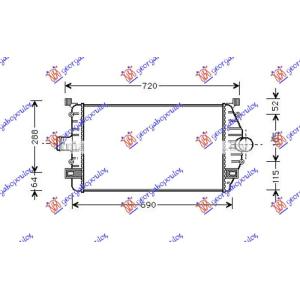 HLADNJAK INTERKULERA 1.9 TDI DIZEL (600x333) RENAULT ESPACE (1992-2003) (OEM: 6025310508, 7701045349)