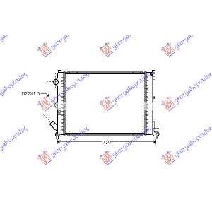 HLADNJAK MOTORA 1.8 - 2.0 +/ - A/C (63.4x43.8) RENAULT ESPACE (1992-2003) (OEM: 7701038219)