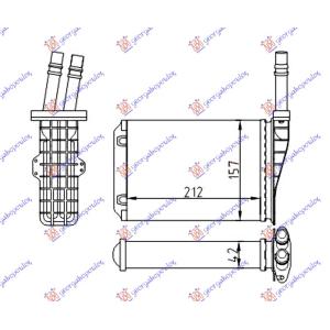 GREJAC KABINE (M) (210x155x42) 97 - RENAULT ESPACE (1992-2003) (OEM: 6025370414.60253, 6025370415.60253, 602537041460253)