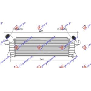 HLADNJAK INTERKULERA 1.9 DCI DIZEL 00 - (480x133) RENAULT KANGOO (1998-2003) (OEM: 21410-00Q0C, 21410-00QAB, 2141000Q0C)