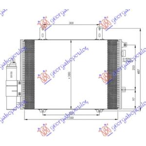 HLADNJAK KLIME (50x38) RENAULT KANGOO (1998-2003) (OEM: 7700301253)