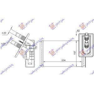 GREJAC KABINE (M) +/ - AC (234x157) RENAULT KANGOO (1998-2003) (OEM: 7701205538)