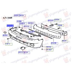 PREDNJI BRANIK 97 - 98 (O) HYUNDAI ACCENT H/B (1997-1999) (OEM: 86510-22500)