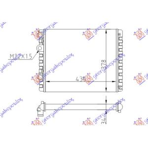 HLADNJAK MOTORA SVI MODELI MAN. - A/C (43x38) VW POLO (1994-1999) (OEM: 6N0121253K)