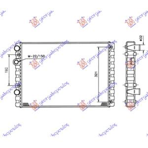 HLADNJAK MOTORA 1.4FSI BENZIN - 1.7 - 1.9DIZEL (51x38 VW POLO (1994-1999) (OEM: 6N0121253L)