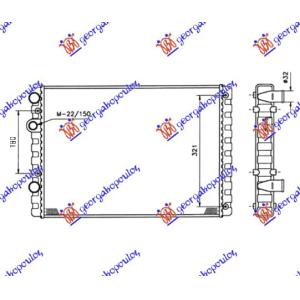 HLADNJAK MOTORA 1.4 FSI BENZIN - 1.7/1.9 DIZEL (51x38) (MAHLE BEHR) VW POLO 1994-1999 (6N1) (OEM: 6N0121253L)