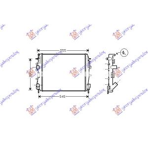 HLADNJAK MOTORA 1.5cc DCI+/ - A/CCEV.BEZ VENTILA RENAULT KANGOO (2003-2008) (OEM: 8200072712)