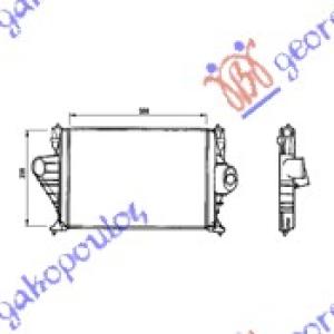 HLADNJAK INTERKULERA 2.0i TURBO BEN - 2.0HDI - 2.1TD CITROEN XANTIA (1993-2001) (OEM: 96194274)