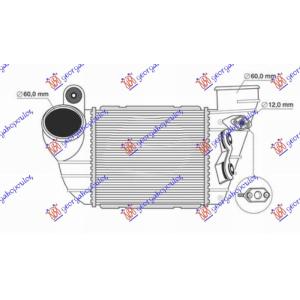 HLADNJAK INTERKULERA 1.8T BENZIN (183x161) AUDI TT (1998-2006) (OEM: 0N0145803C, 8N0145803A, 8N0145805C)