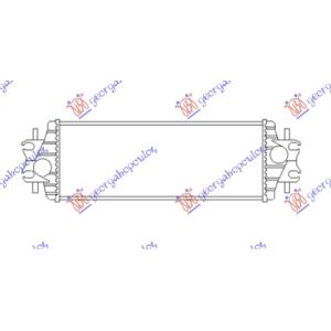 HLADNJAK INTERKULERA 1.9DTi DIZEL (540x175x40) RENAULT TRAFIC (2002-2006) (OEM: 14496-00QAA, 1449600QAA, 4408078)