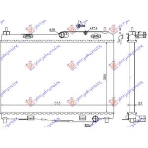 HLADNJAK MOTORA ZA SVE MOD.MANUAL +/ - AC (56x35.5 FORD FIESTA (2008-2013) (OEM: 1516267, 1523440)