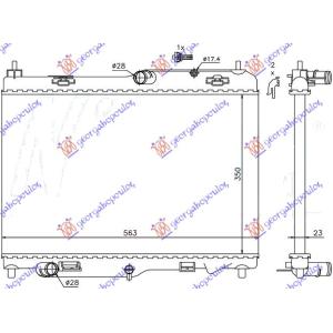 HLADNJAK MOTORA 1.4 - 1.5 - 1.6TDCI (35x56)MANUAL FORD FIESTA (2008-2013) (OEM: 1516268, 1522383, 1573215)